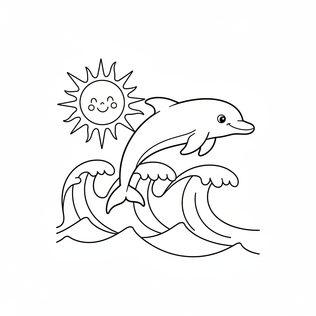 Verspielter Delphin in den Wellen
