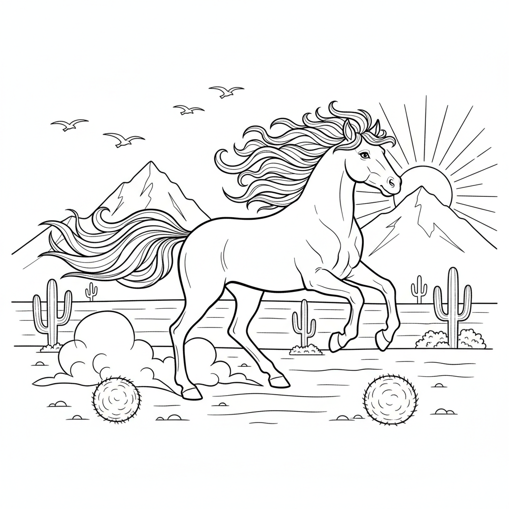 Galoppierender Wild-Mustang