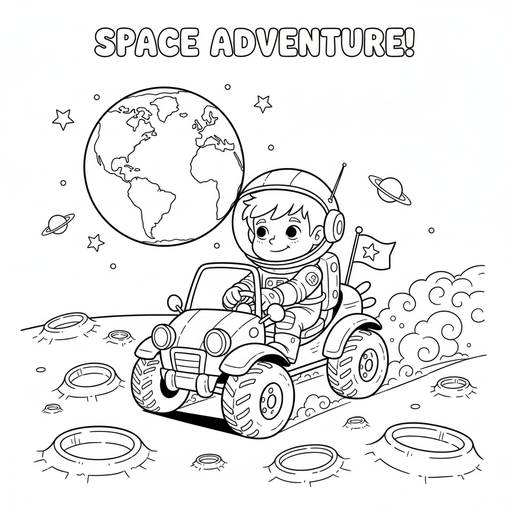 Astronaut on Lunar Rover
