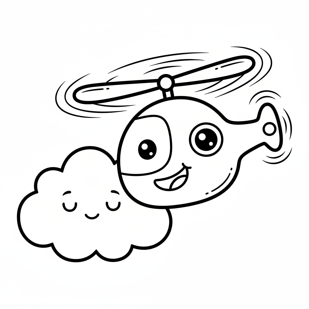 Friendly Cartoon Helicopter