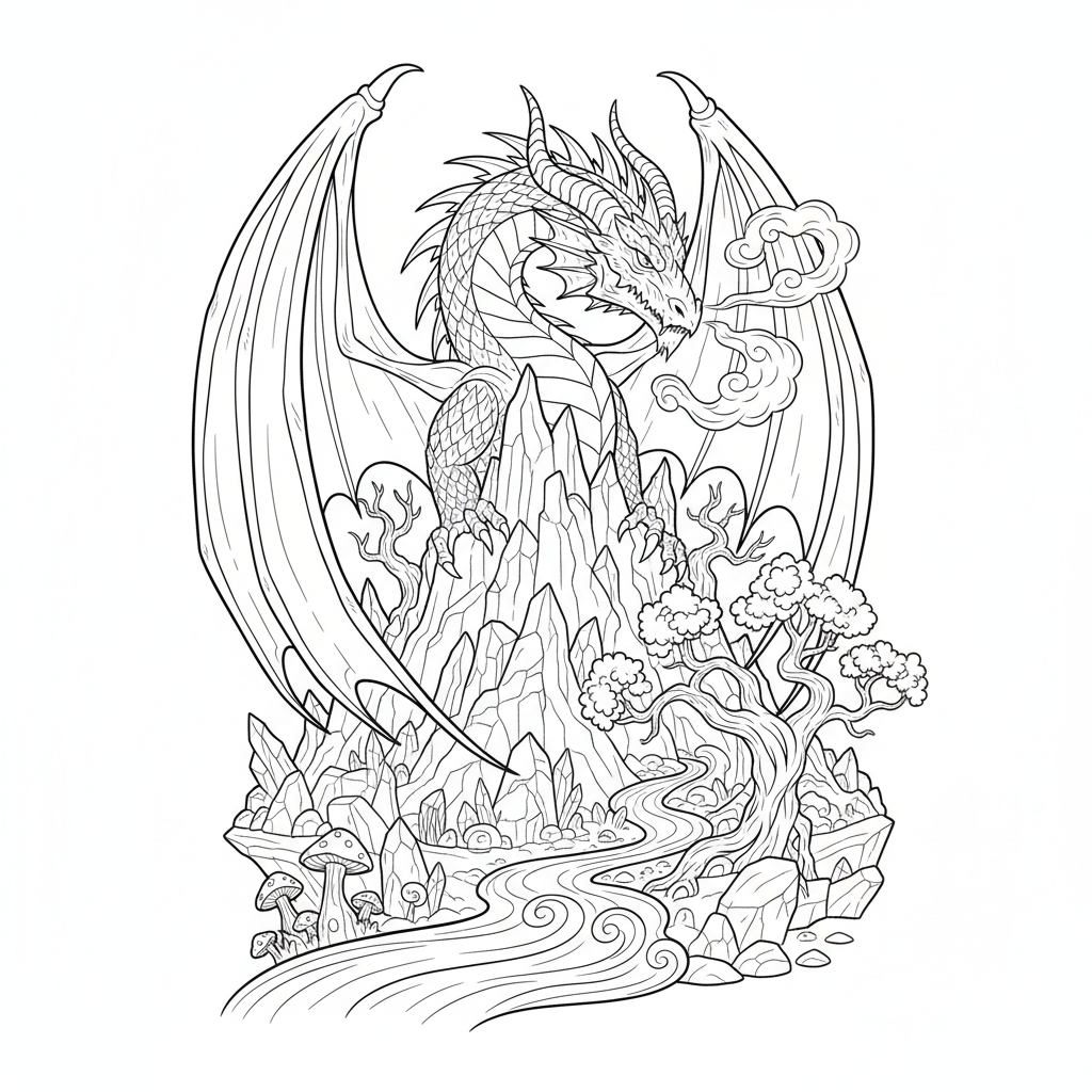 Feuerspeiender Drache