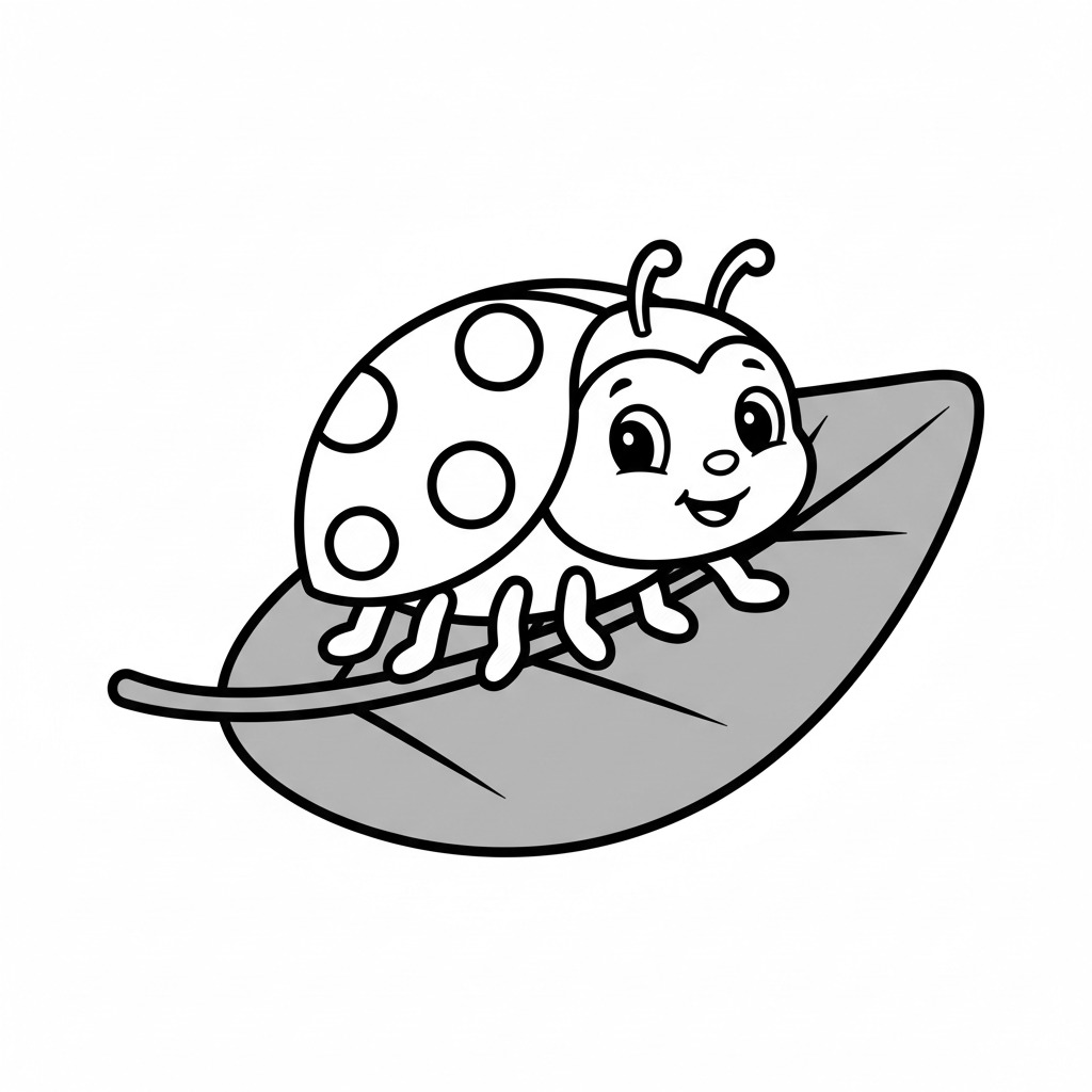Friendly Ladybug on a Leaf