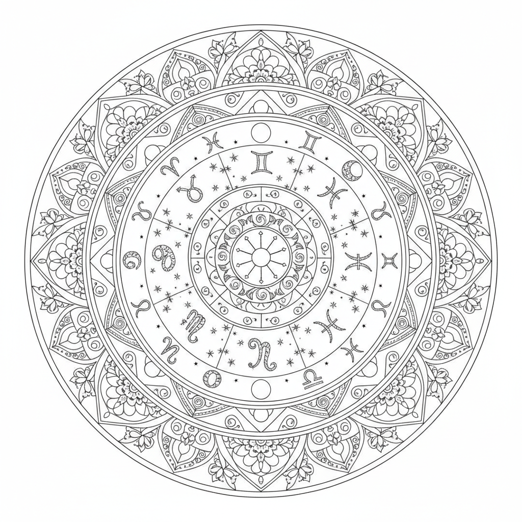 Tierkreis-Astrologie-Rad