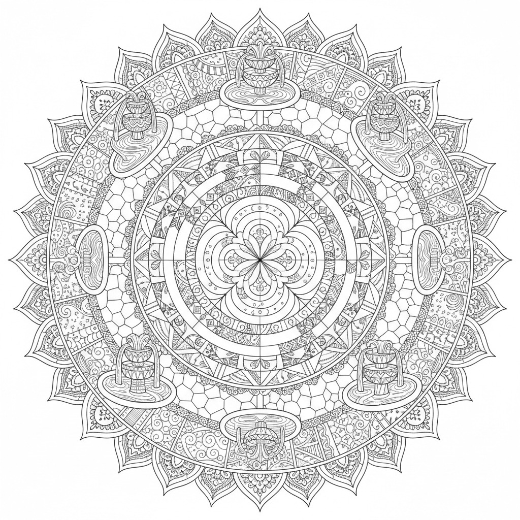 Mindful Labyrinth Garden Path