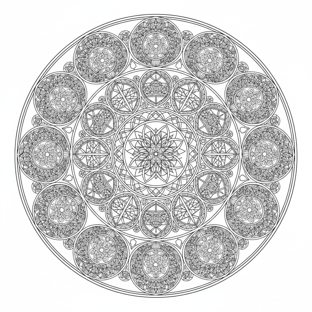 Gothic Rose Cathedral Stained Glass