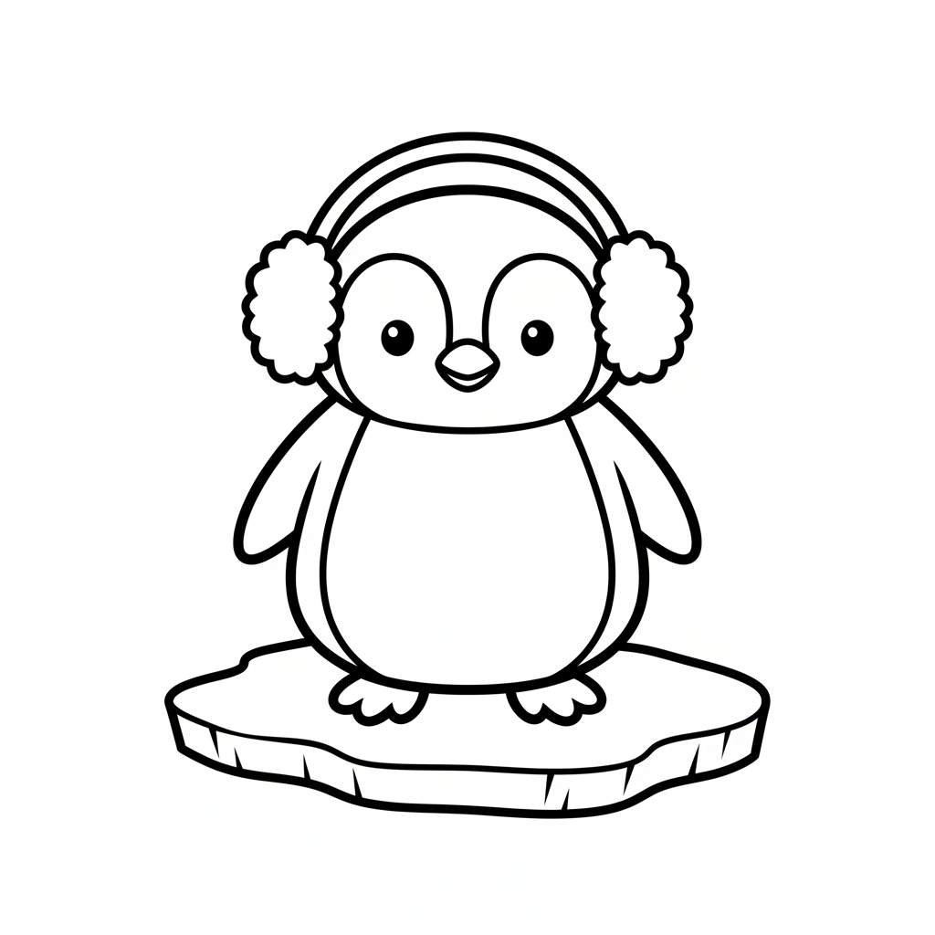 Sweet Baby Penguin on Ice