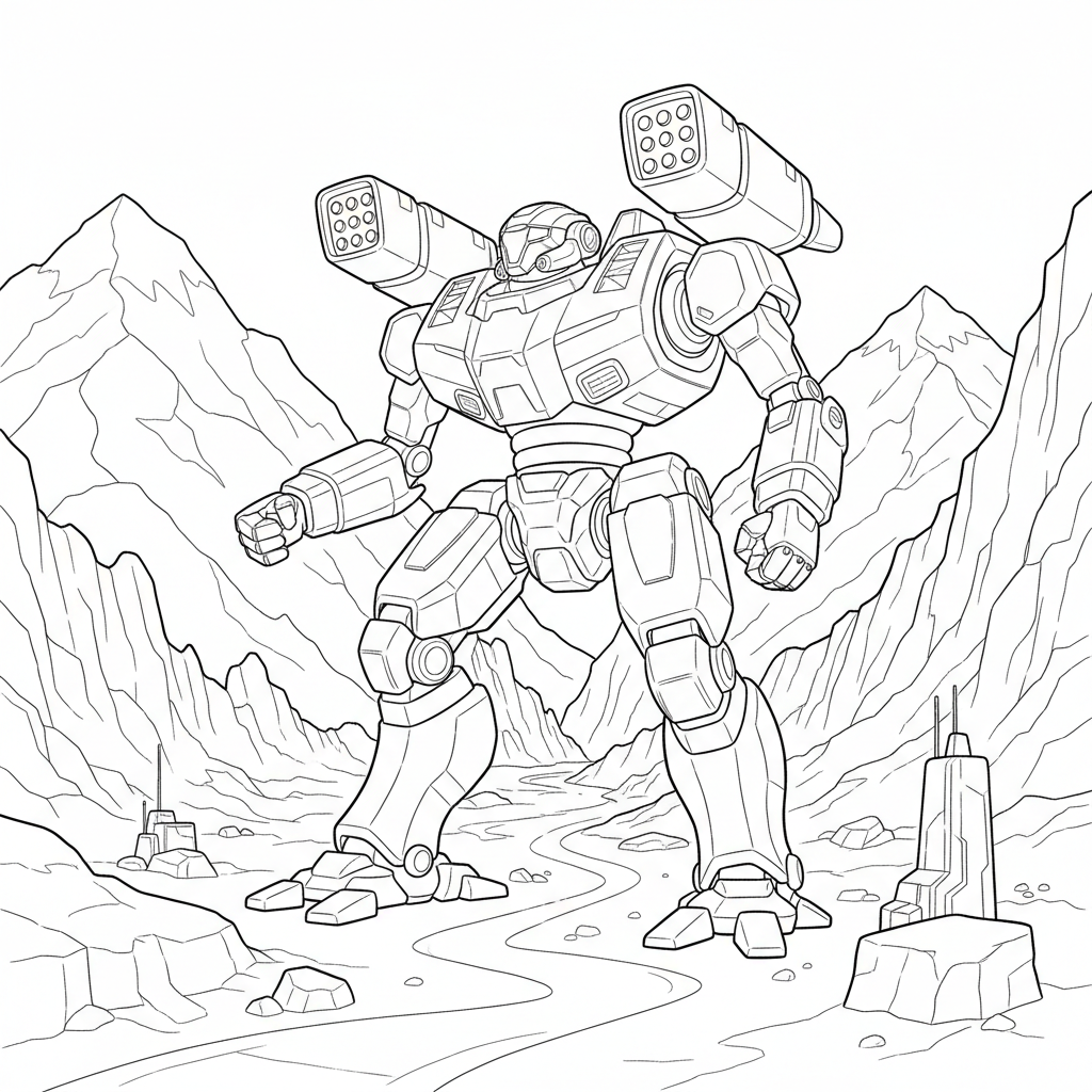 Schwerer Kampf-Mecha