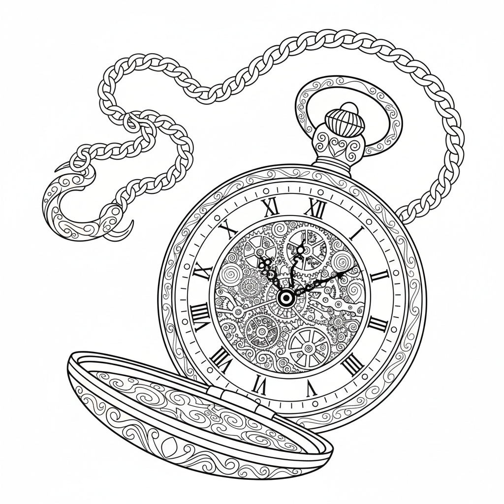 Steampunk-Taschenuhr mit Zahnrädern
